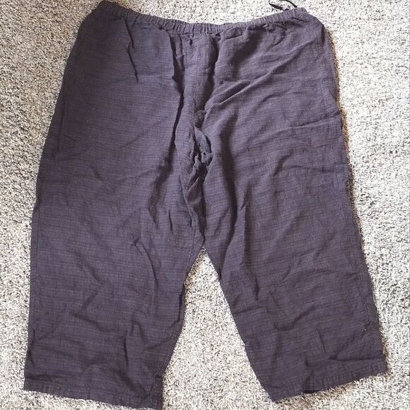 Eileen Fisher Womens Size XL Brown Capri Italian Fabric, Stretchy Waist - Picture 1 of 8